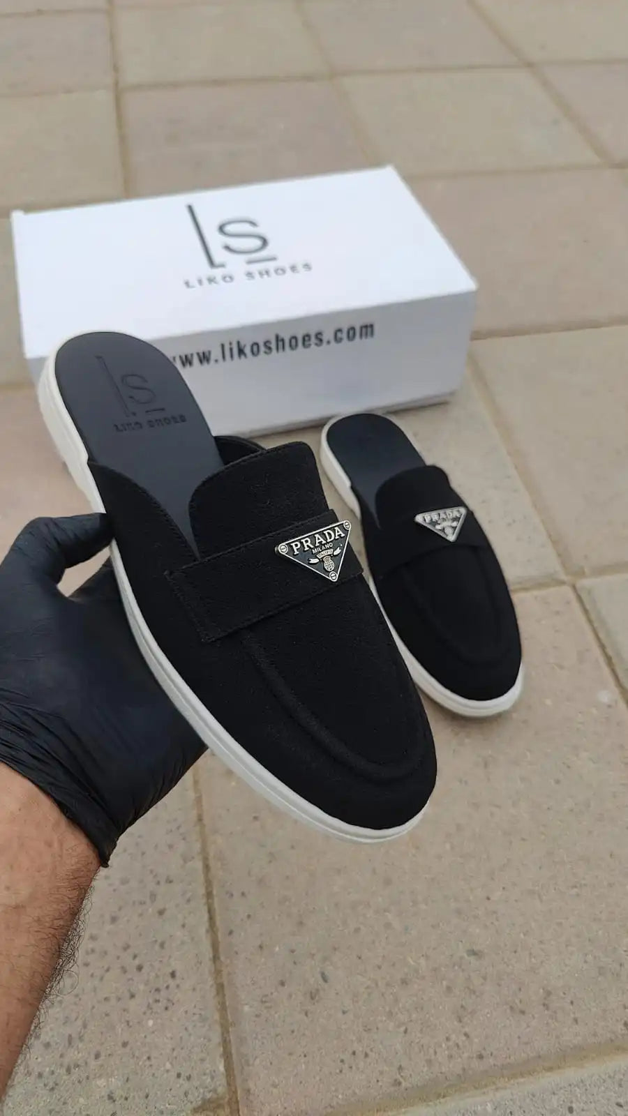 Cassano Suede Mule - Black