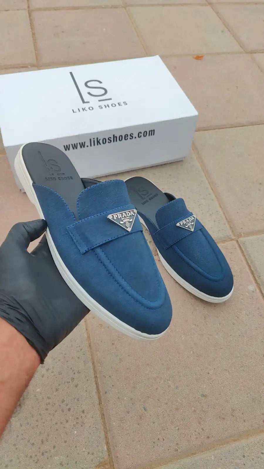 Cassano Suede Mule - Navy Blue